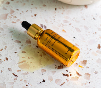 Brightening Vitamin C Glow Serum for Sensitive & Dry Skin – Vegan, Gluten-Free, Anti-Aging, Fragrance-Free