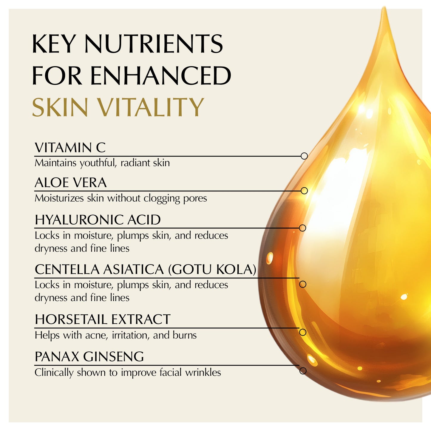 Brightening Vitamin C Glow Serum for Sensitive & Dry Skin – Vegan, Gluten-Free, Anti-Aging, Fragrance-Free