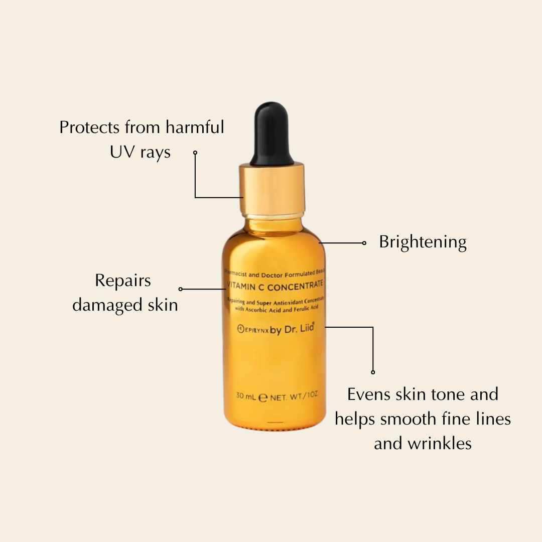 Brightening Vitamin C Glow Serum for Sensitive & Dry Skin – Vegan, Gluten-Free, Anti-Aging, Fragrance-Free